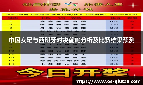 中国女足与西班牙对决前瞻分析及比赛结果预测